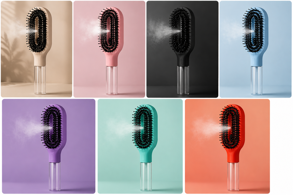 2-in-1 Water Spray Detangling Hair Brush